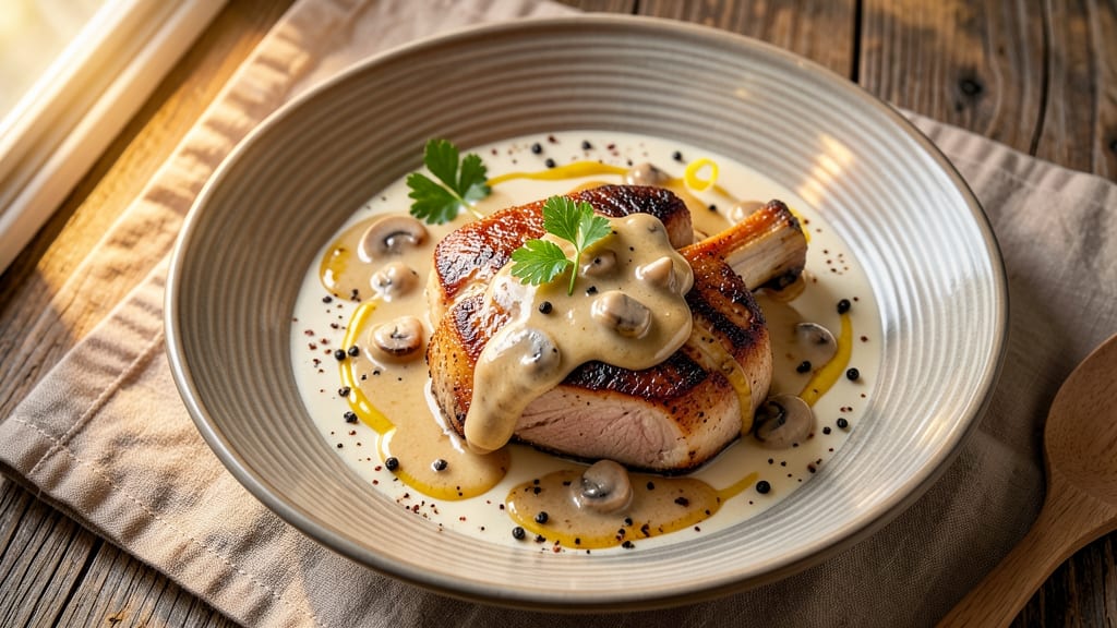 Slow Cooker Pork Chops Recipe With Cream of Mushroom Soup: Creamy Mushroom-Braised Tenderness