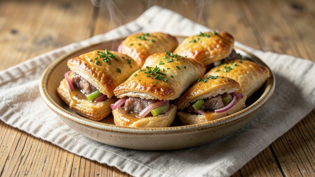 Mini Pork Pies Recipe: Flaky Pastry Hugging Savory Meat and Celery Crunch