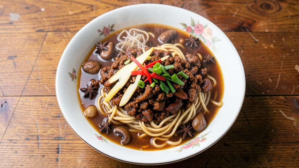 Minced Pork Noodle Soup Recipe: Fragrant Star-Anise and Ginger Infusion