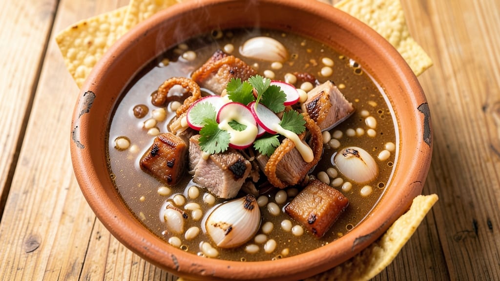 Authentic Mexican Pork Pozole Recipe: Homestyle Hominy and Chicharon Crunch