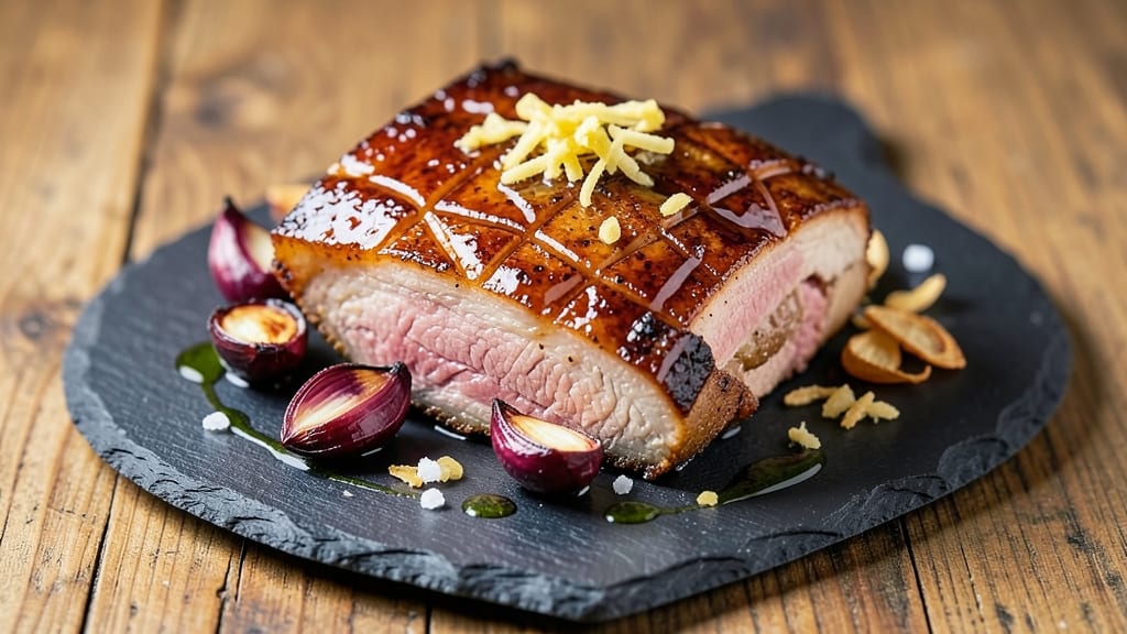 Berkshire Pork Belly Recipe: Charred Five-Spice Crust Hides Juicy Pink Hearts