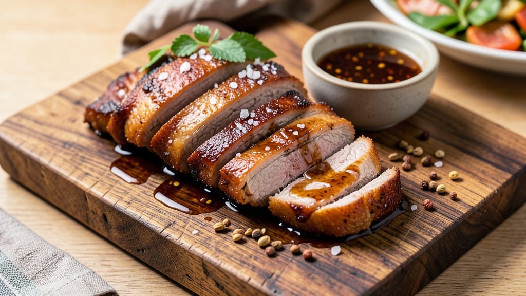 BBQ Pork Belly Slices Recipe: Crispy Five-Spice Crust With Tamarind Glow