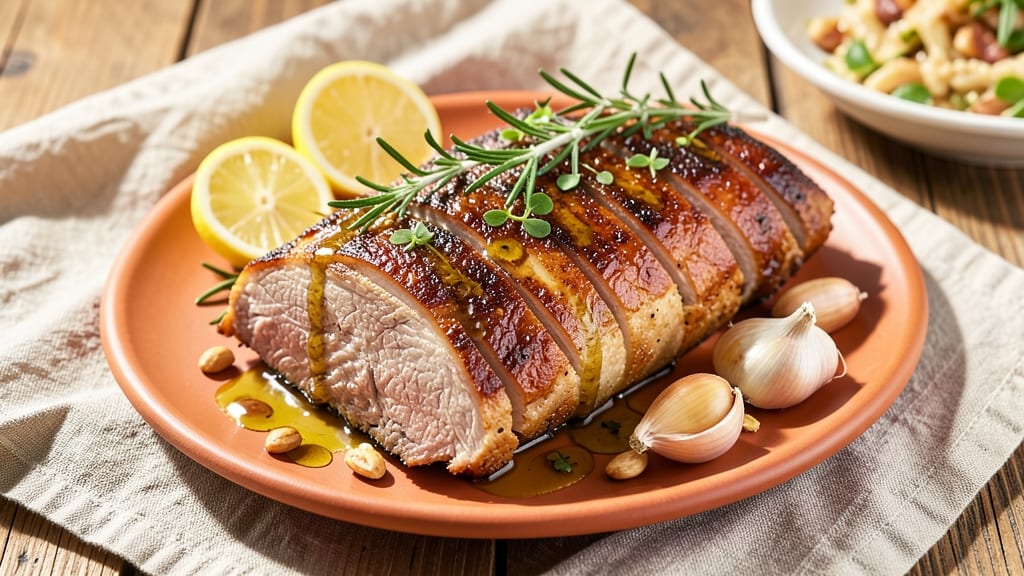 Mediterranean Pork Loin Recipe: Lemon-Herb Roast With Crispy Edges