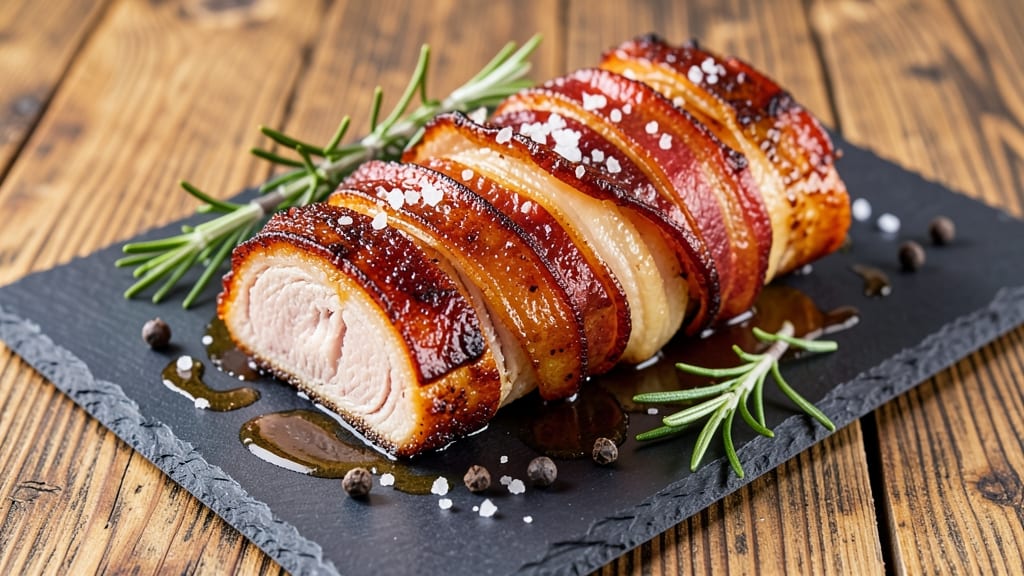 Brown Sugar Bacon-Wrapped Pork Tenderloin Recipe: Caramelized Crust and Smoky Sweetness