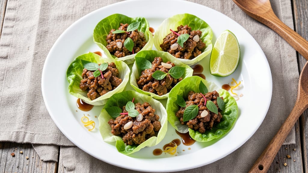 Minced Pork Wrapped in Lettuce Recipe: Crispy Edges and Fresh Herb Bite