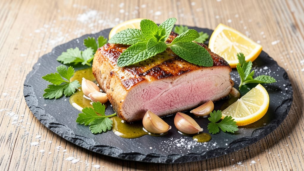 Mint Pork Recipe: Fresh Herb Crust With Juicy Pink Centers