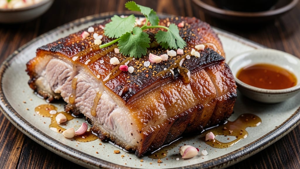 Chinese Crispy Roast Pork Belly Recipe: Caramelized Gloss From Slow-Braised Fat