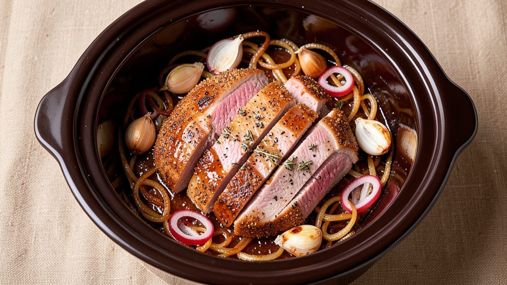 Chef's Prime Pork Roast Slow Cooker Recipe: Slow-Simmered Spice Crust With Juicy Pink Core
