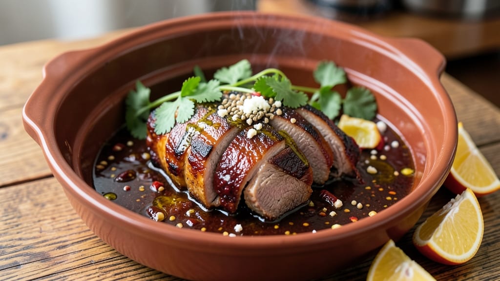 Mexican Pork Loin Slow Cooker Recipe: Chipotle-Lime Shreds With Crispy Celery Crowns