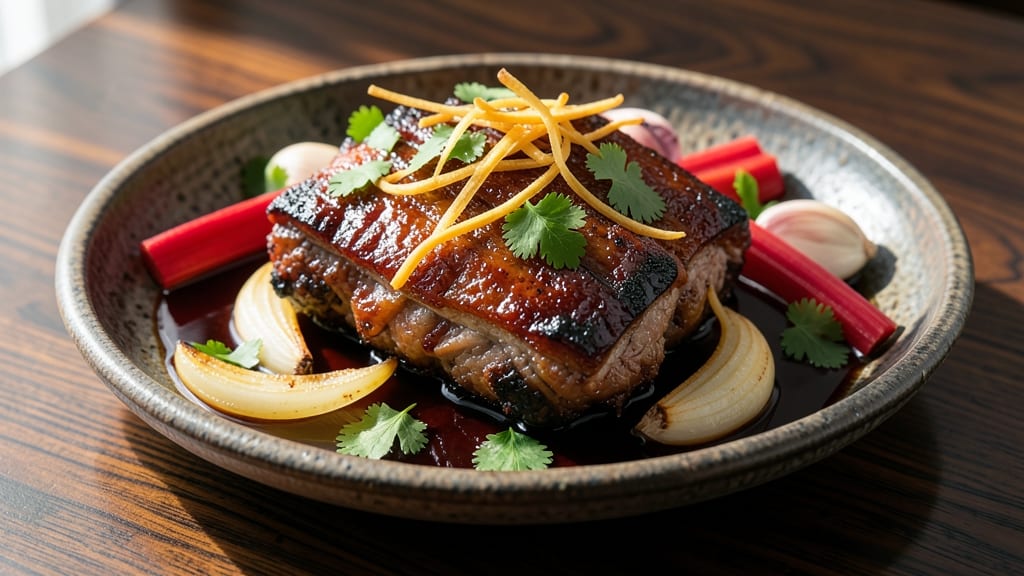 Asian Pork Short Ribs Recipe: Velvet-Soft Braised Ribs With Crispy Celery Crowns