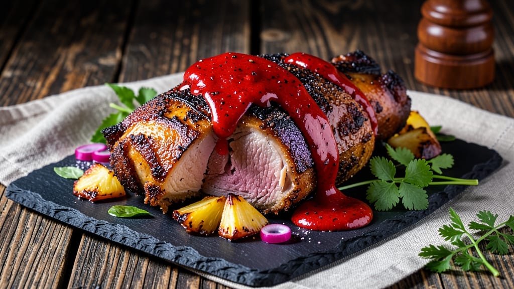 BBQ Pork Leg Roast Recipe: Five-Spice Crust Meets Tamarind Glaze Magic