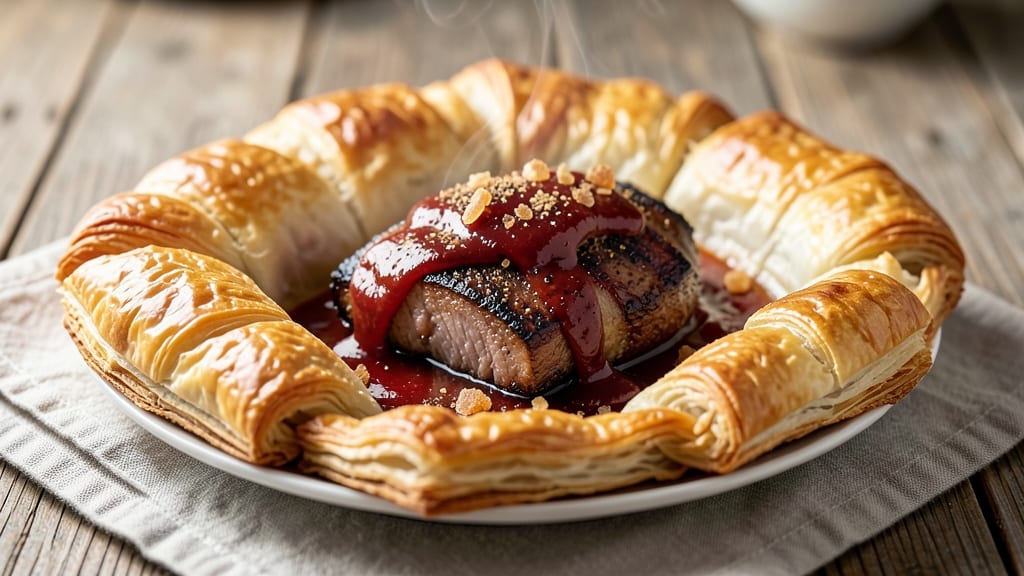 BBQ Pork Puff Pastry Recipe: Smoky-Sweet Crust Meets Juicy Pink Magic
