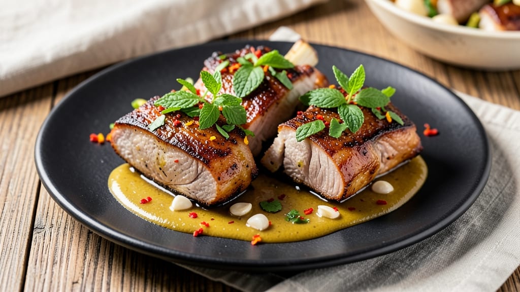 Minted Pork Chops Recipe: Fresh Herb Crust With Juicy Pink Centers