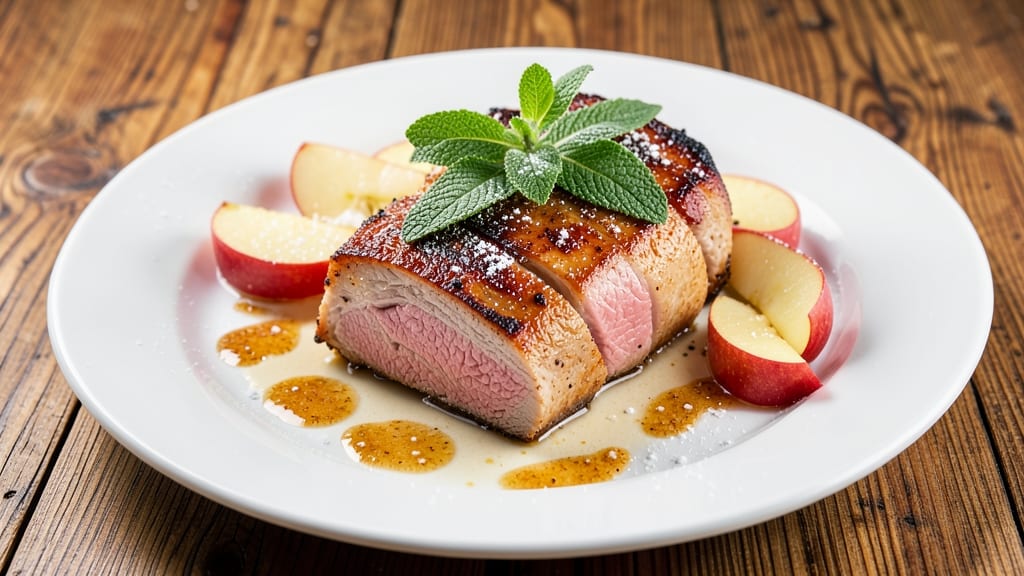 Apple Sage Pork Chops Recipe: Herb-Infused Crust With Juicy Pink Hearts