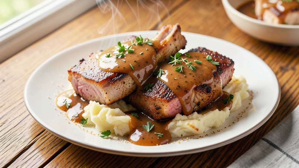 Cajun Pork Chops and Gravy Recipe: Smoky-Spiced Crust With Rich Pan Sauce