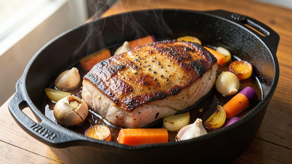 Boneless Pork Shoulder Roast Recipe: Dutch Oven Crispy Bark, Juicy Pink Core