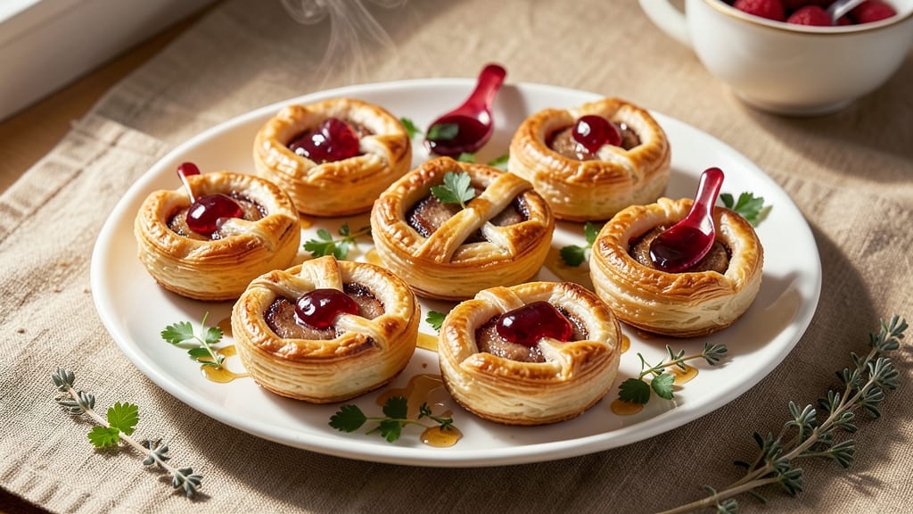 Mini Pork Pies Recipe With Jelly: Flaky Pastry Crusts Stuffed With Savory Meat and Sweet Tang