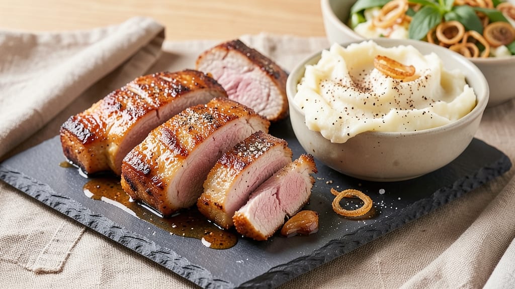 Baked Pork Chops and Mashed Potatoes Recipe: Crispy Crust, Velvety Spuds in One Pan