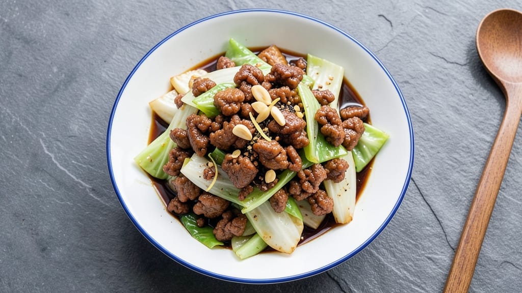 Chinese Ground Pork and Cabbage Recipe: Wok-Fried Umami Crunch in 25 Minutes