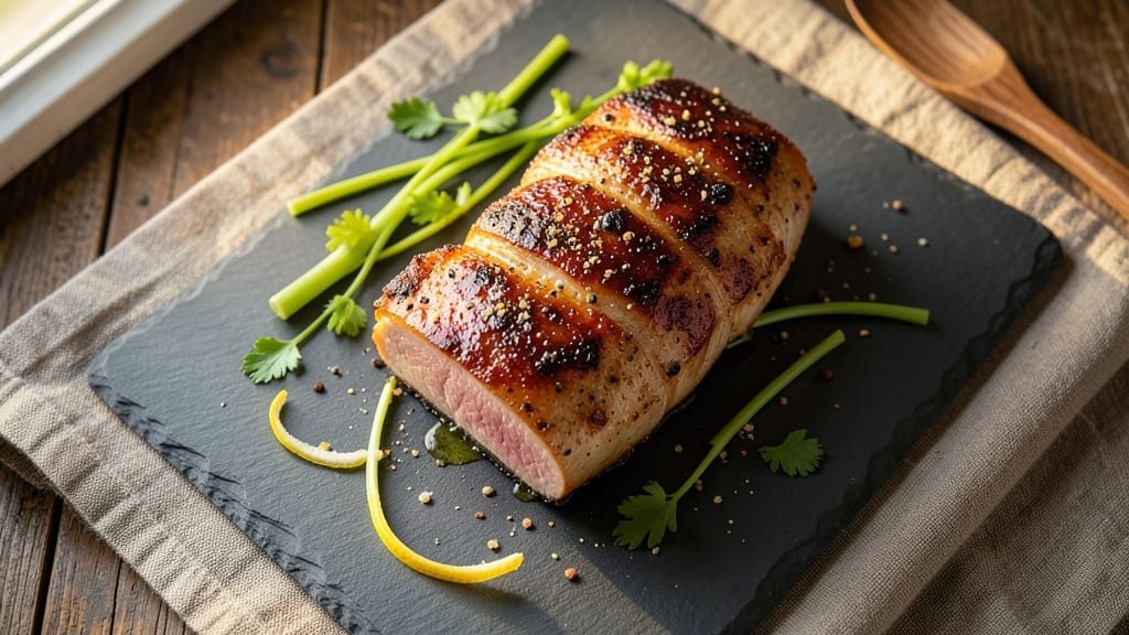 2.5 Pound Pork Tenderloin Recipe: One-Pan Roast With Crispy Celery Crown