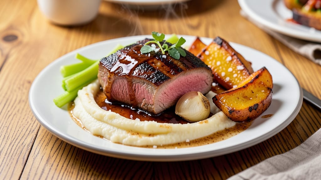 Mississippi Pork Recipe: Sweet Potato and Celery Crown Crunch Topping
