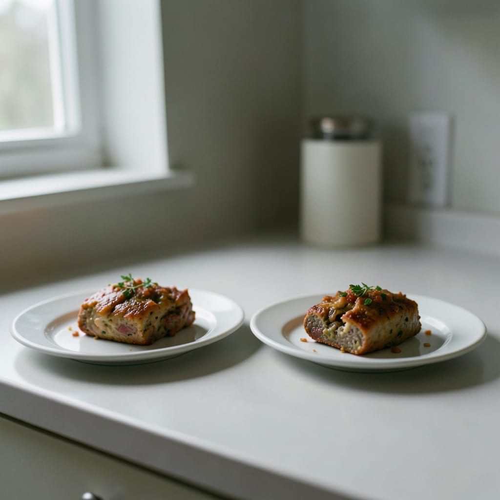 Two versions of the same dish, side by side
