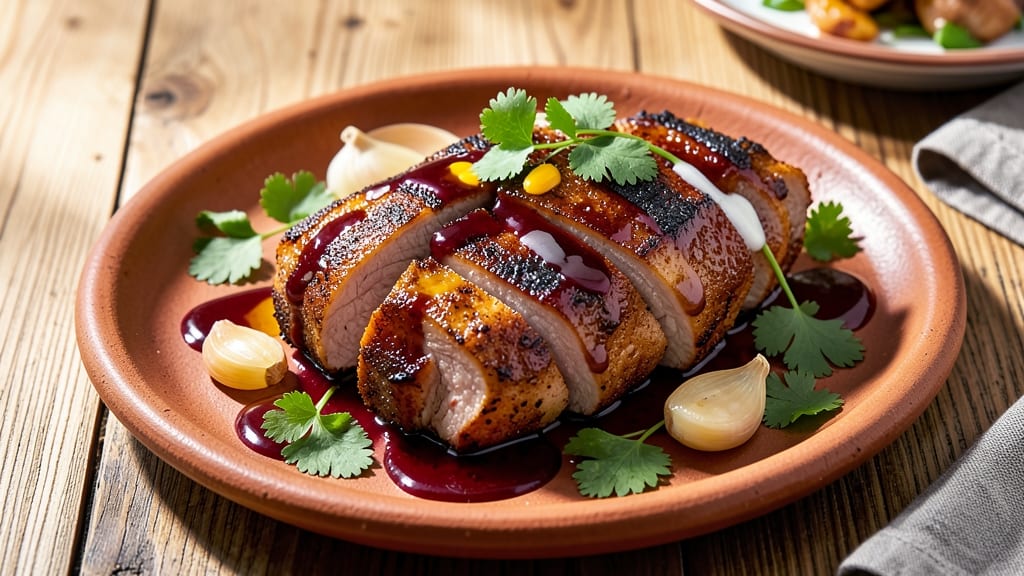 Achiote Pork Recipe: Smoky-Spiced Shreds With Celery Crown Crunch