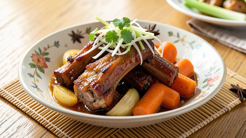 Asian Pork Neck Bones Recipe: Slow-Simmered Umami Bomb With Crispy Celery Crowns