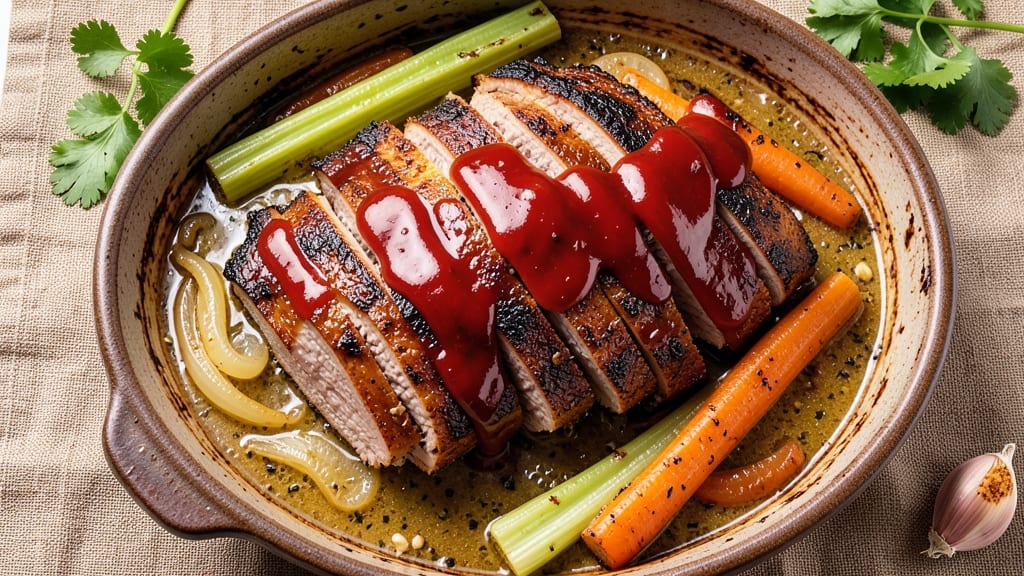 Aldi BBQ Pork Shoulder Recipe: Slow-Cooked Juiciness With Crispy Celery Crown