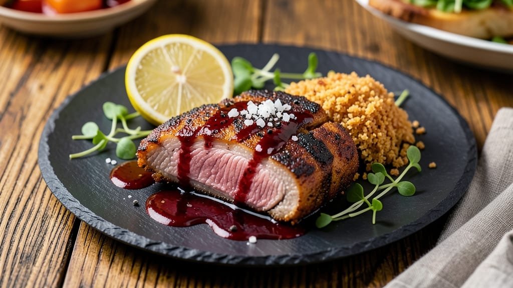 Bloodstained Pork Cutlet Recipe: Five-Spice Crust Hides Juicy Pink Centers