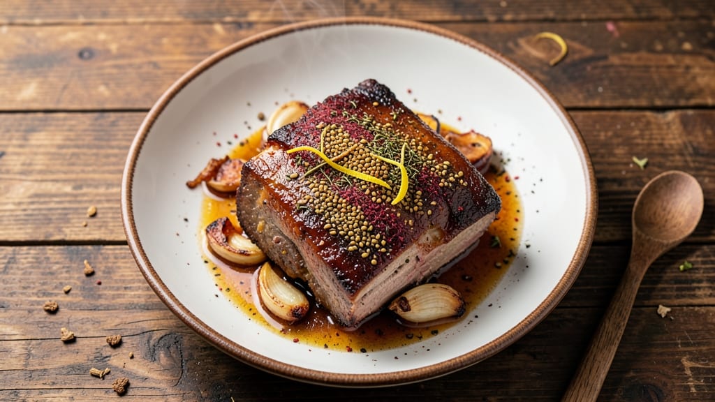 Mexican Pork Pressure Cooker Recipe: Spiced Carnitas With Crispy Celery Crown
