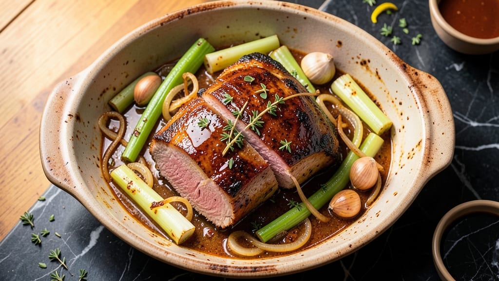 Mississippi Pork Loin Crock Pot Recipe: Sweet-and-Spicy Shreds With Celery Crown