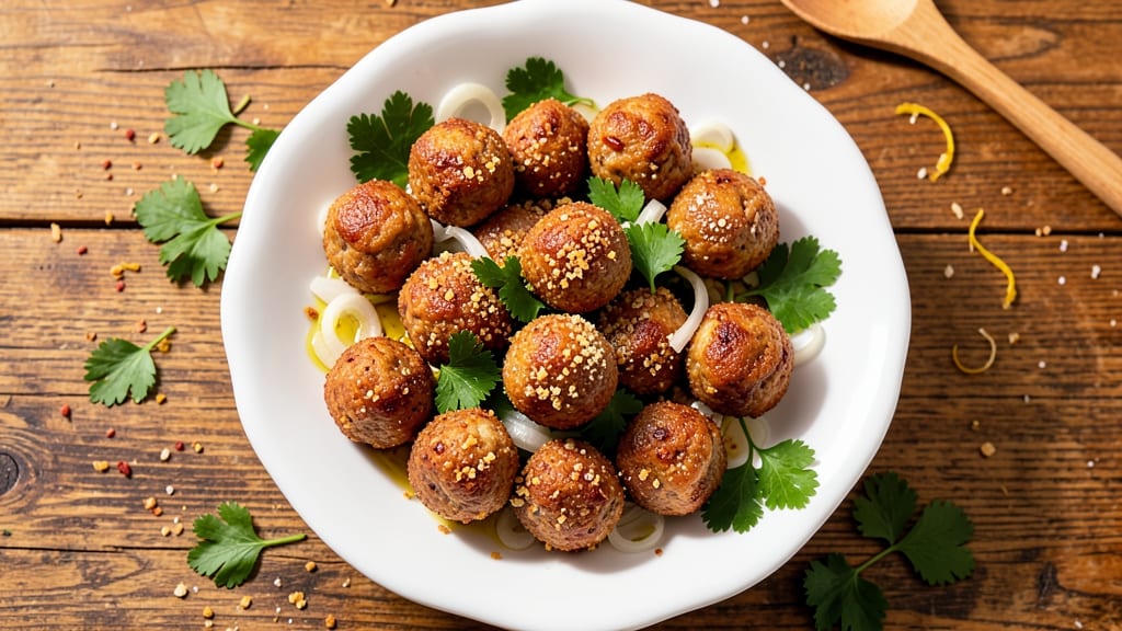 Mini Pork Meatballs Recipe: Bite-Sized Crispy Edges and Juicy Centers