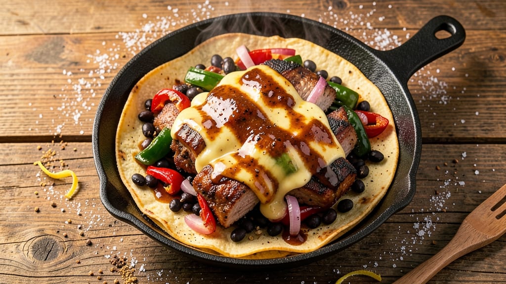 Barbecued Pork Burritos Recipe: Smoky Spiced Crust Wrapped in Melty Cheese Bliss