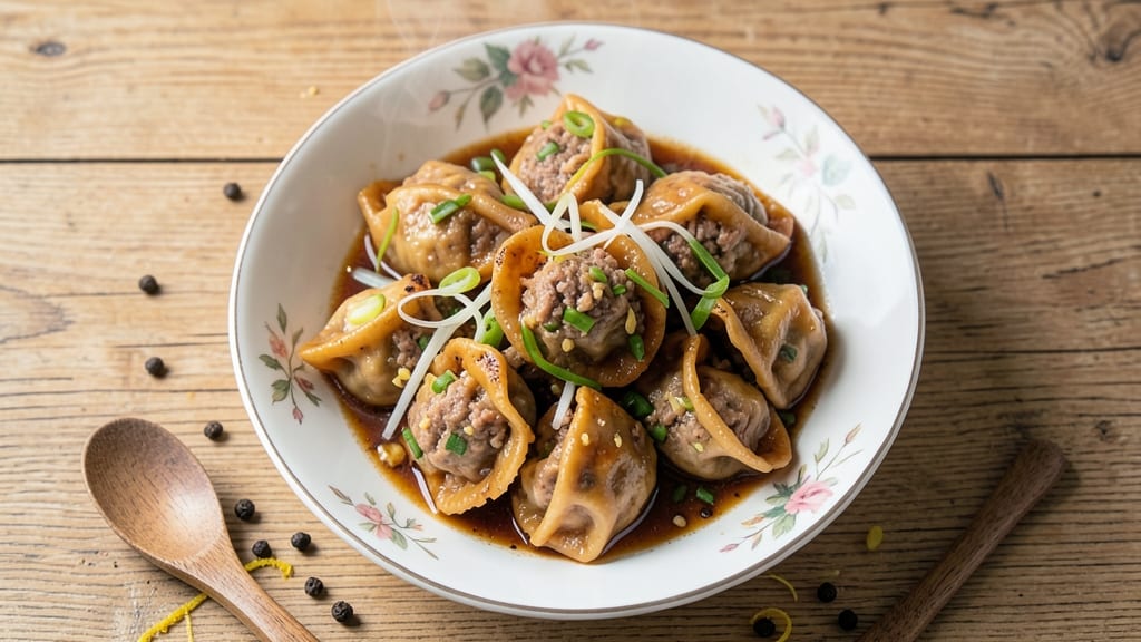 Minced Pork Dumplings Recipe: Wok-Seared Crispy Edges and Silky Fillings