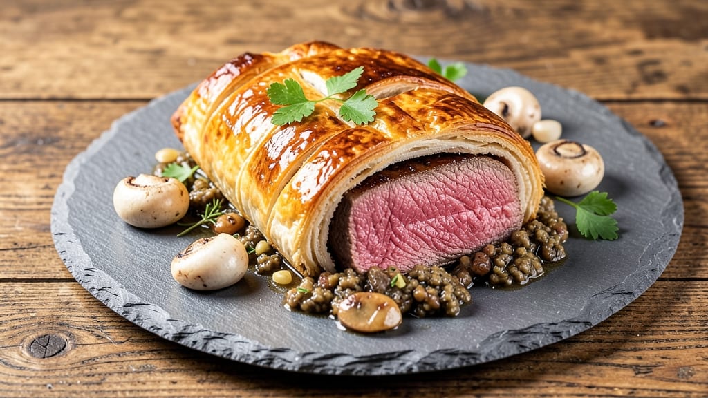 Beef Wellington No Pork Recipe: Mushroom-Duxelles Crust with Herbed Beef Tenderloin