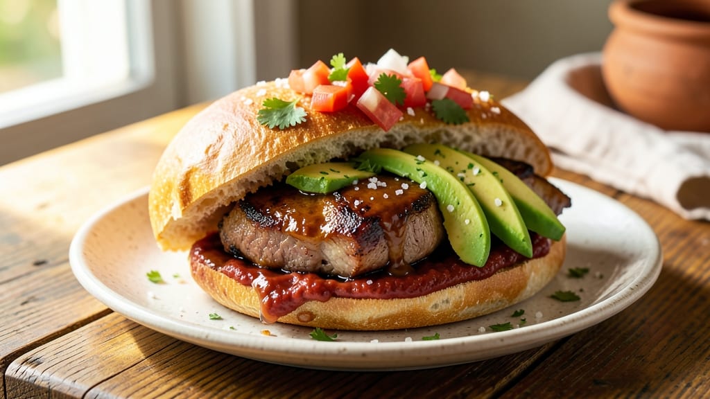 Mexican Pork Torta Recipe: Crunchy Crust and Smoky Chipotle Filling