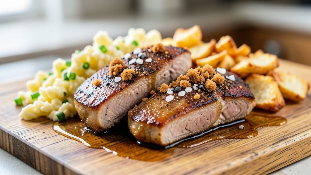 Baked Breakfast Pork Chops Recipe: Crispy Edges and Juicy Pink Centers
