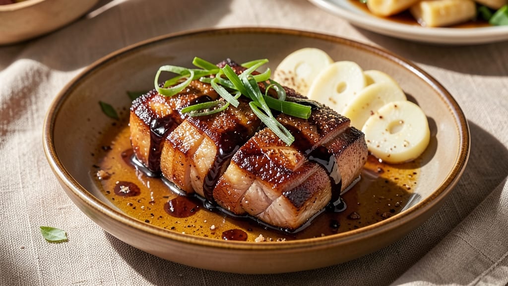 Braised Pork Belly With Taro Recipe: Five-Spice Roasted Crust Meets Silky Purple Roots