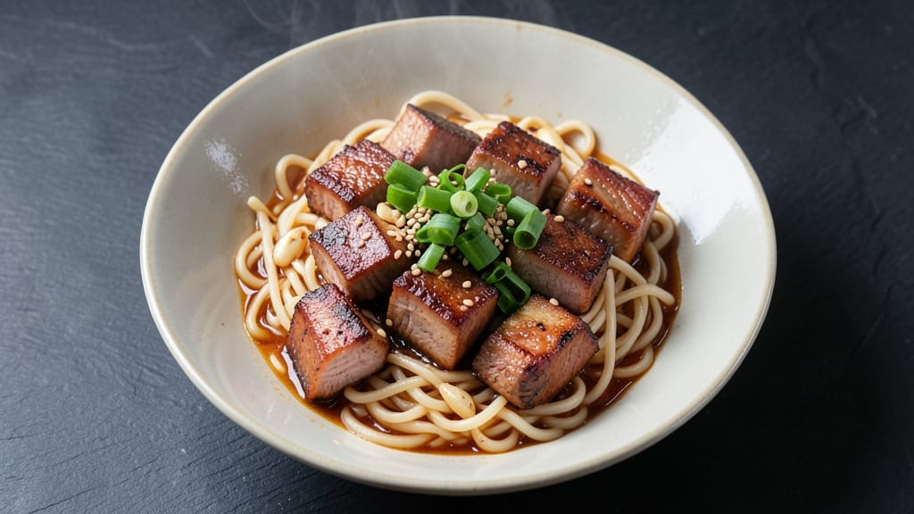 Asian Pork Noodle Bowl Recipe: Wok-Seared Pork with Umami-Packed Broth