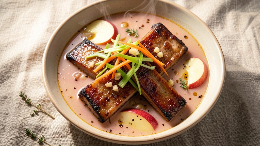 Apple Pork Ribs Soup Recipe: Slow-Simmered Apple Cider and Celery Crown Crunch